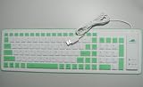 Foldable/flexible Silicon Full Green Keyboard Spill Resistant Great Key Response