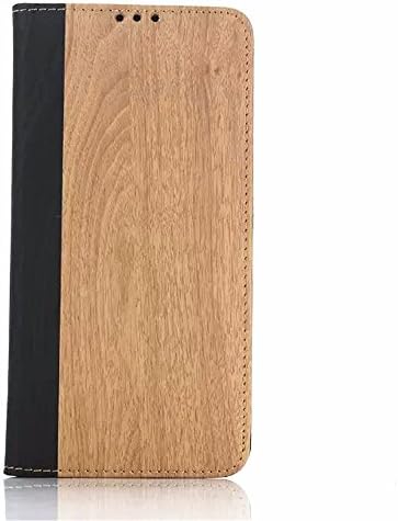 Note 5 Case,LECIINFO Galaxy Note 5 Wood Case Luxury Cool Textured Wood Grain Pattern Luxury Flip Wallet Credit Card Slot Case Cover for Samsung Galaxy Note 5- (Gray Black Wood)