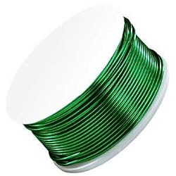 Artistic Wire 20-Gauge Silver Plated Christmas Green Wire, 6-Yards