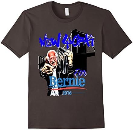 Men's Funny Bernie Sanders Shirt New York NY NYC Brooklyn B-Boy Medium Asphalt