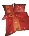 Kaeppel 698/502 Bettw&auml;sche 2-teilig Rentier 135 x 200 cm Biber, rot