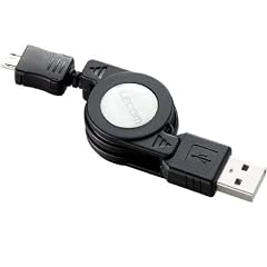 ELECOM Micro-USB(A-MicroB)ケーブル 巻き取り式 0.7m ブラック MPA-AMBIRL07BK