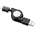 ELECOM Micro-USB(A-MicroB)ケーブル 巻き取り式 0.7m ブラック MPA-AMBIRL07BK