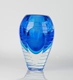 L304 Cobalt Blue Hand Blown Art Glass Vase