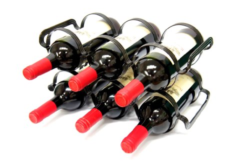 Mango Steam 6 Bottle Wine Rack - Black