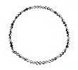 Anklet - A64 - Stretch - 4mm Swarovski (tm) Crystal and Heishi Beads ~ Hematite