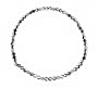 Anklet - A89 - Stretch - 4mm Swarovski (TM) Crystal and Heishi Beads - 8-1/2" for Smaller Ankles ~ Hematite (Gunmetal)