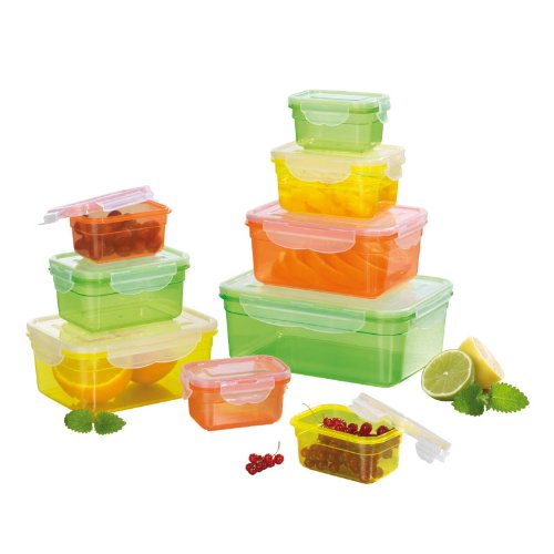 TV Das Original 02532 Maxxcuisine Frischhaltedosen Klick-It 18 Teile (Sommerfarben)