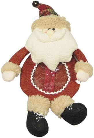 Christmas Tree Ornaments Photo Picture Frame Holder / Candy Bag Set of 3 Holiday Decoration Handmade Santa Reindeer
