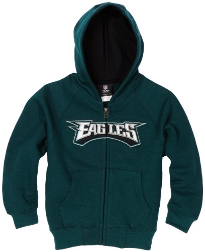 NFL Boys' Philadelphia Eagles Sportsman Zip Ft Fleece Hoodie - R16C4Q08 (Jade, 7)