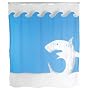 Kikkerland Jaws Shower Curtain, 72-Inch by 72-Inch