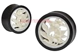 PAIR DETAILED Carved Horn & Bone Flower Plugs 5/8