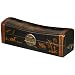 Handmade Black Leather 16" Painted "Graceful Phoenix" Saddle-Lid Storage / Gift Box With Gold Flourishes