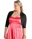 Ruby Rox Plus Size Knit Shrug with Satin Trim