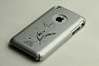 Apple iPhone 1G Soft Polycarbonate Slim fit Case - Silver with Butterfly Tattoo (Cozip Brand) Made in Korea