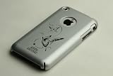 Apple iPhone Soft Polycarbonate Slim fit Case - Silver with Butterfly Tattoo (Cozip Brand) Made in Korea