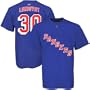 Reebok New York Rangers #30 Henrik Lundqvist Royal Blue Net Name and Number T-shirt (Large)