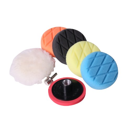 5Pcs 3 inch Diamond Face Buffing Pad Kit For CompoundPolishingAuto