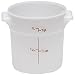 Cambro RFS1148 Storage Container, Round, 1 Quart, Polyethylene, Natural White, NSF, 12-units