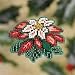 Pink Poinsettia Beaded Counted Cross Stitch Ornament Kit Mill Hill 2007 Winter Holiday MH187304