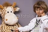 IMAGE OF Wallmonkeys Peel and Stick Wall Decals - Beautiful Four Years Old Plays in Doctor - 60