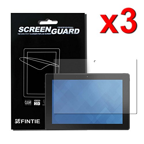 Fintie Dell Venue 10 / Venue 10 Pro 5000 Series (Model 5050 & 5050) Ultra-Clear HD Screen Protector (3 Pack With Retail Packaging) - High Definition Invisible Protective Screen Film [Lifetime Replacement Warranty]
