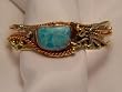 SOM Cuff, Slim Braid Bouquet, Larimar(reconstituted)