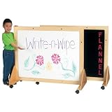 Jonti-Craft 3722JC DOUBLE-SIDED MOBILE DIVIDER - CHALKBOARD/FLANNEL
