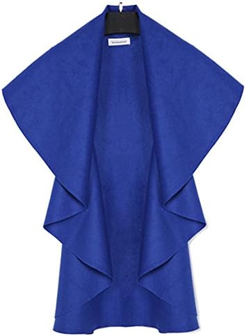 kevin klodt Womenj's Solid Camel Sleeveless Irregular Trench Coat Royal Blue One Size