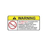 BMW Alpina B3 No Bra, Warning decal, sticker