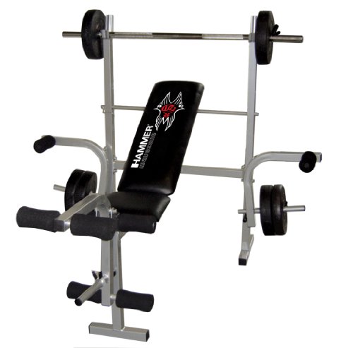 Hammer Hantelbank Bermuda inklusive 25 kg Gewichte