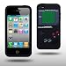 GAMEBOY AUFDRUCK SILIKON SKIN CASE SCHUTZH�LLE F�R IPHONE 4 IN SCHWARZ
