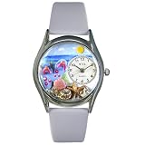 Whimsical Watches Women's S1210013 Flip-flops bay Blue Leather Watch