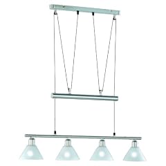 Trio-Leuchten 3751041-07 Jojo-Balkenpendel, 4xE14,max.40W, Nickel matt, Glas opal matt wei�