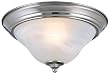 Hardware House 544650 13-Inch by 6 1/2-Inch Ceiling Lighting Fixture Brushed Nickel
