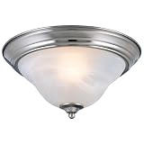 Hardware House 544650 13-1/2-Inch by 7-Inch Ceiling Lighting Fixture Brushed Nickel