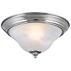 Hardware House 544650 13-Inch by 6 1/2-Inch Ceiling Lighting Fixture Brushed Nickel