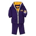 Newborn College Fleece Jacket Set - LSU