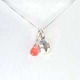 Breast Cancer Survivor Sterling Silver and Crystal Necklace, 18"
