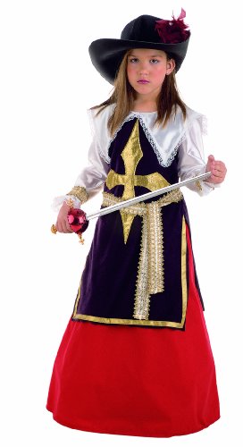 Limit Sport MI396 G.2 - Kinderkost&uuml;m Musketierin 3-teilig (Rock-Hut-Gehrock)