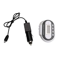 Wireless FM Transmitter + Car Charger for MP3 MP4 Player White