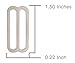 50 - Country Brook Design® 1 1/2 Inch Metal Triglides Slides