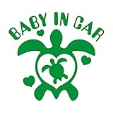 imoninn BABY in car ステッカー　【パッケージ版】　No.07　ホヌさん　（緑色）