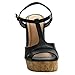Beston EA53 Women's T-strap High Wedge Platform Sandals Run Half Size Small