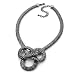 gun-metal-mesh-knot-choker-necklace