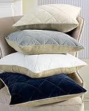 Linen-Backed Velvet Pillow, Almond Oil, from Williams-Sonoma Home WSH