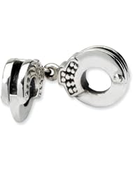 Sterling Silver Handcuffs Charm Bead Fits Pandora Chamilia Biagi Bracelet