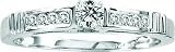 14KWG .25CT Brilliant Diamond Solitaire Centerpiece with 4 Brilliant Side Channel Diamonds Per Side