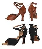 Article 4X - Ladies' Latin Sandal with a 2.5 Inch Flared Heel