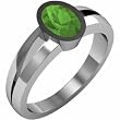 14K White Gold Tsavorite (Green Garnet) Ring